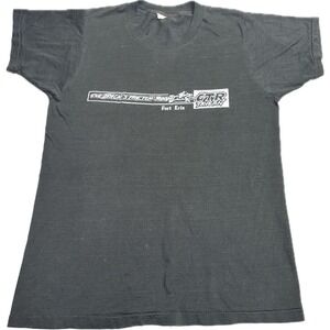 Vintage 90's Single Stitch Y2K Women's Black T-Shirt Size S Horse Racing